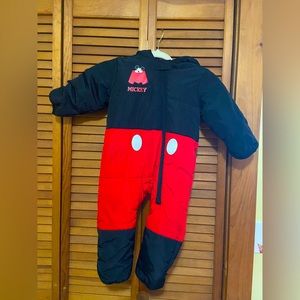 Mickey Mouse snow suit